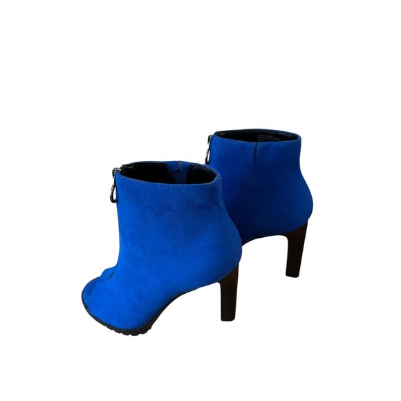 Bar III 7M Dillanf Suede Fabric Upper Ankle Zip Up Boot Blue - Picture 12 of 14